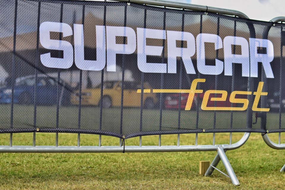 Supercar Fest fence scrim