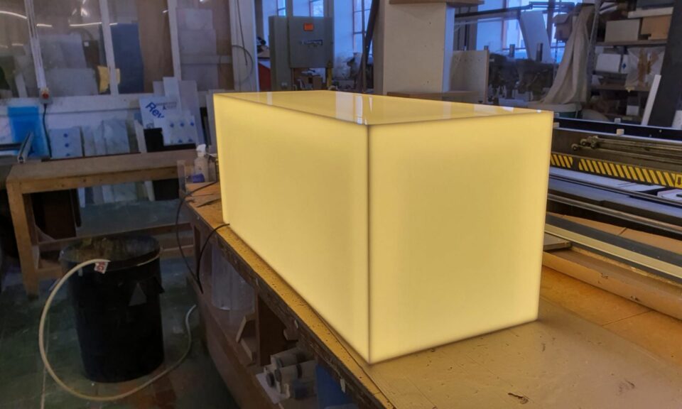 Lightbox display in production
